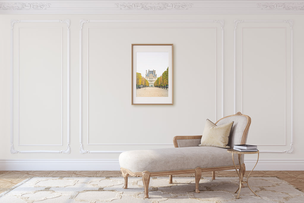 Paris Garden Autumn Photography, Jardin des Tuileries Landscape Prints, Musée du Louvre France