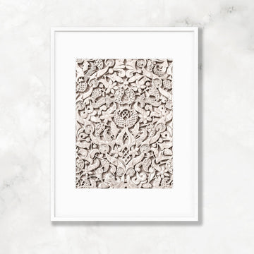 Alhambra Palace Floral Motifs Photography, Granada Spain, Arabic Carvings, Europe Andalucia Prints, Home & Office Decor Wall Art Prints - Artwork by Lili