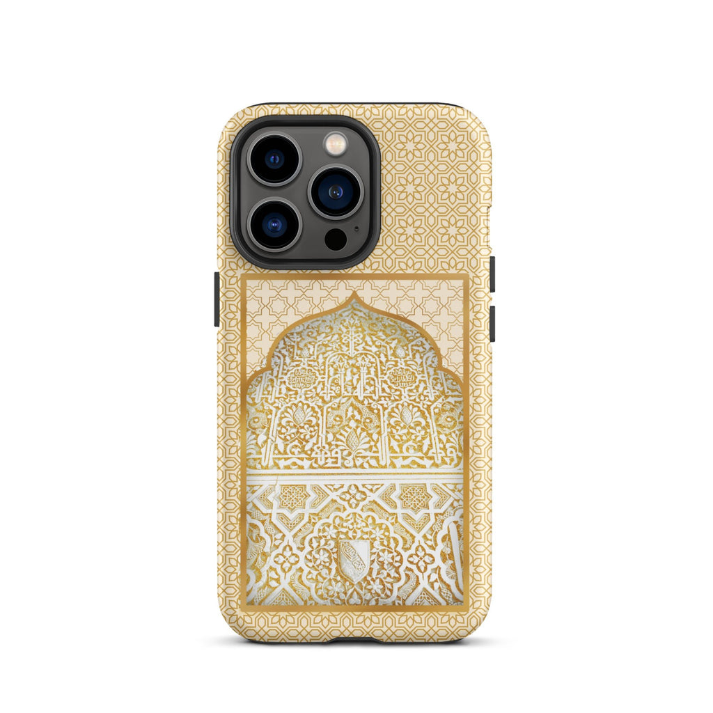 Alhambra Palace Gold Accent Islamic Pattern Tough Case for iPhone® - Artwork by Lili