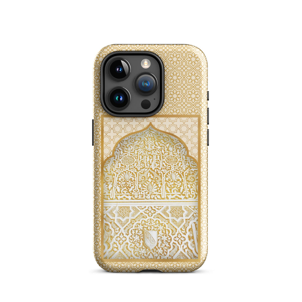 Alhambra Palace Gold Accent Islamic Pattern Tough Case for iPhone® - Artwork by Lili