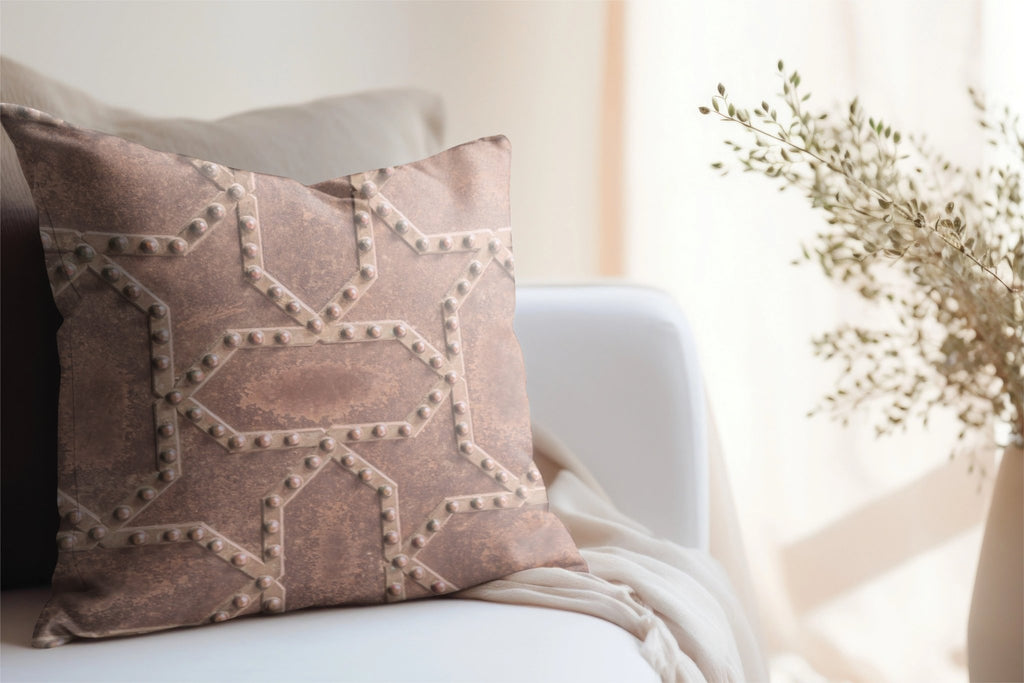 Alhambra Palace Metal Door Design 22x22 Premium Pillow - Artwork by Lili