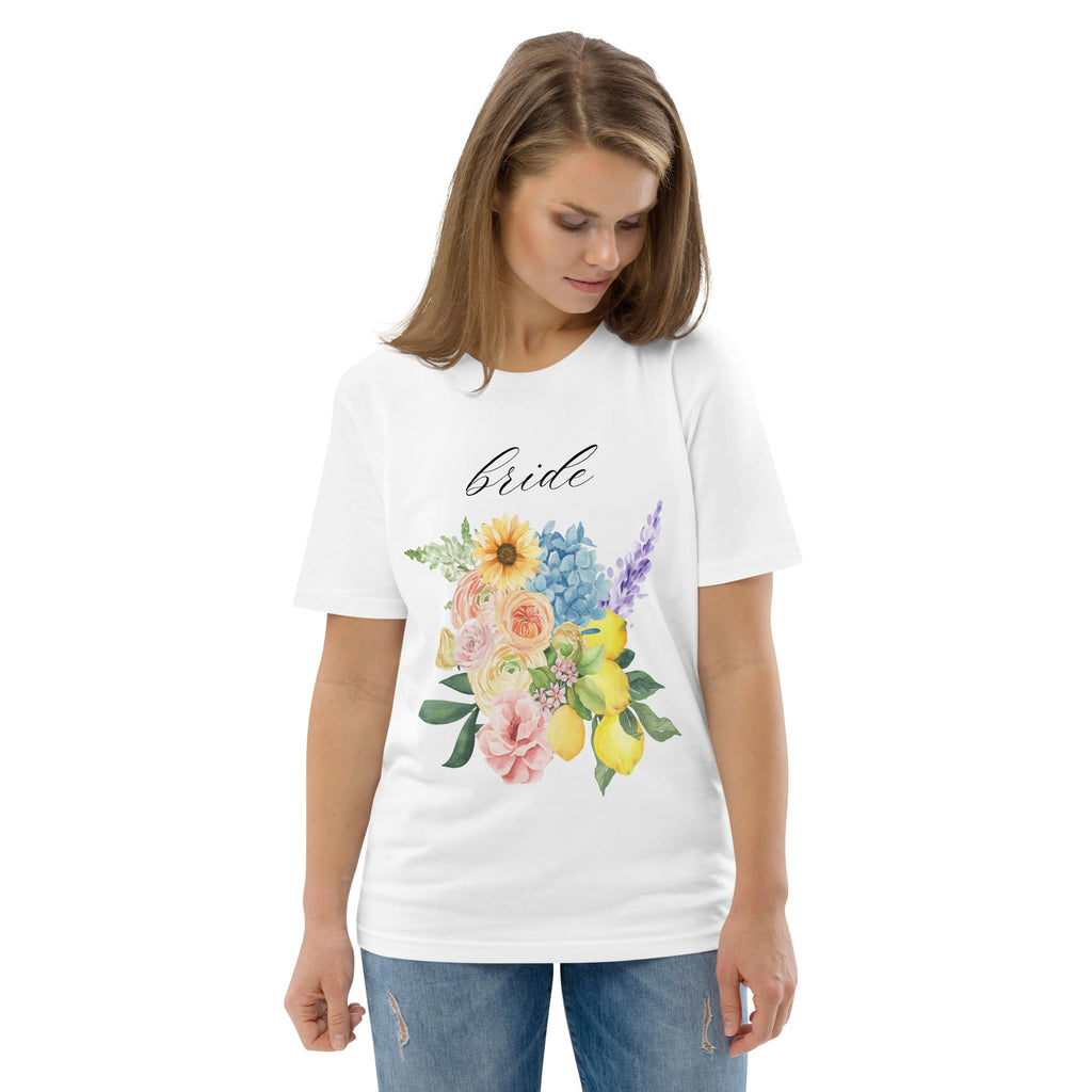 Amalfi Bride's Organic Cotton T - Shirt Italy Destination Wedding - Artwork by Lili