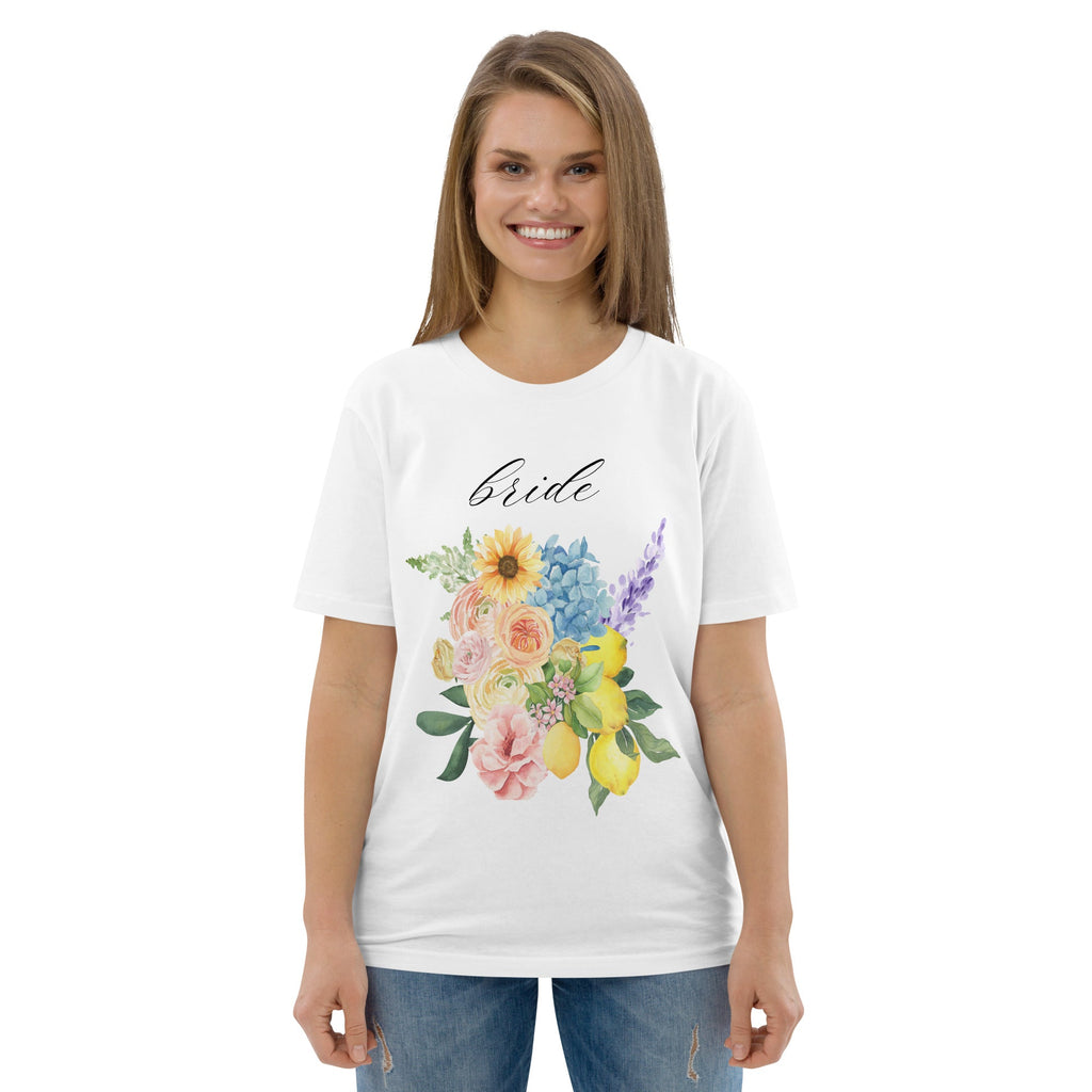 Amalfi Bride's Organic Cotton T - Shirt Italy Destination Wedding - Artwork by Lili