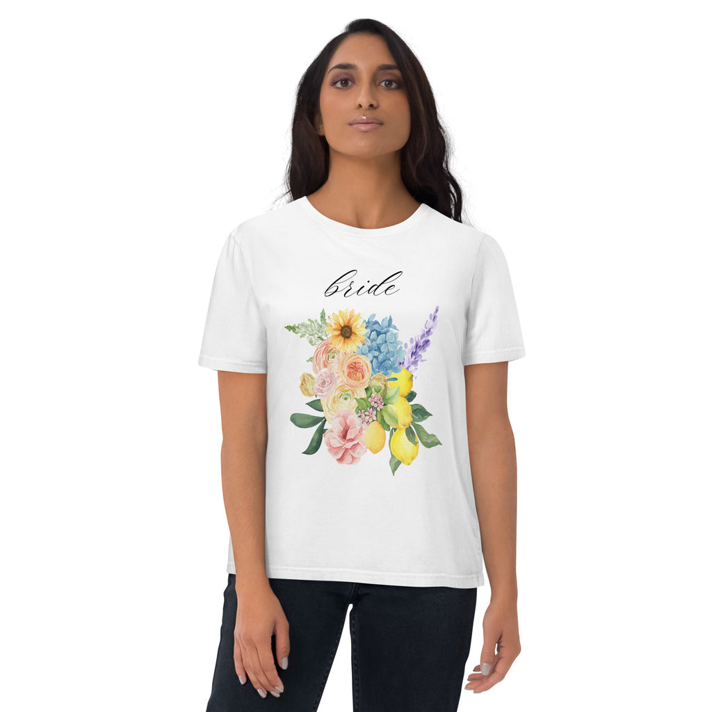 Amalfi Bride's Organic Cotton T - Shirt Italy Destination Wedding - Artwork by Lili