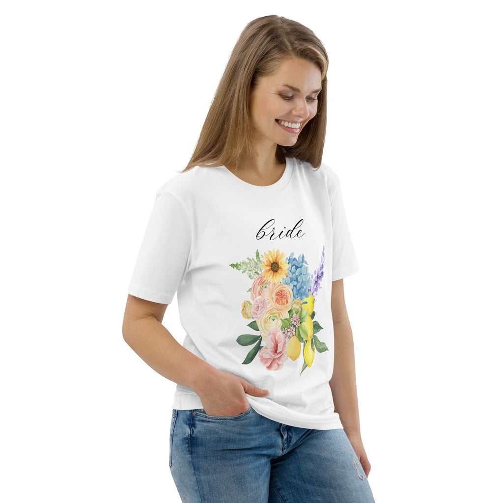 Amalfi Bride's Organic Cotton T - Shirt Italy Destination Wedding - Artwork by Lili