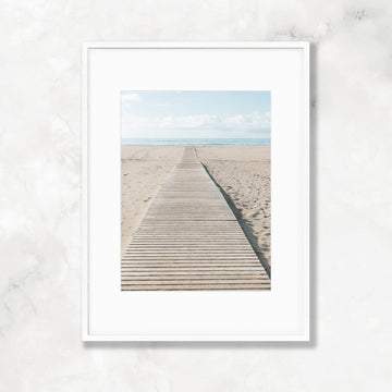 Barcelona Beach Photography, Serene Tranquil Minimalistic Travel Print, Spain Mediterranean Sea Europe, Home & Office Decor - Artwork by Lili