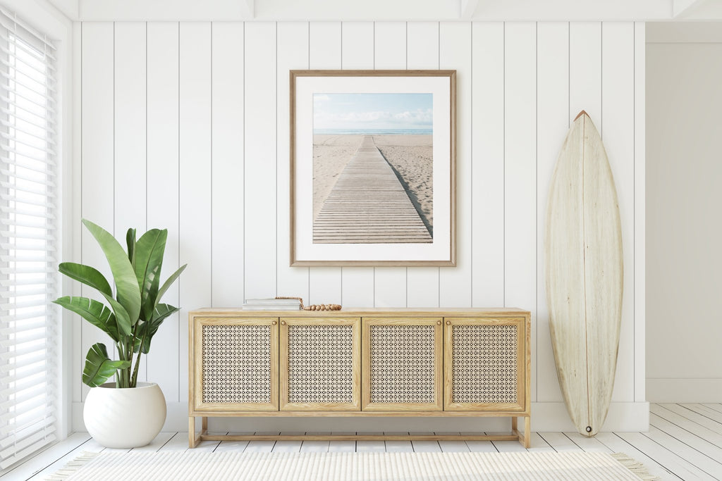 Barcelona Beach Photography, Serene Tranquil Minimalistic Travel Print, Spain Mediterranean Sea Europe, Home & Office Decor - Artwork by Lili