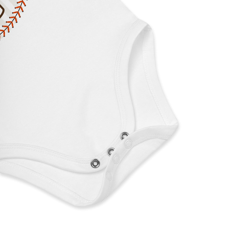 Baseball Theme "Just joined the team!" Organic Cotton Baby Bodysuit - Artwork by Lili