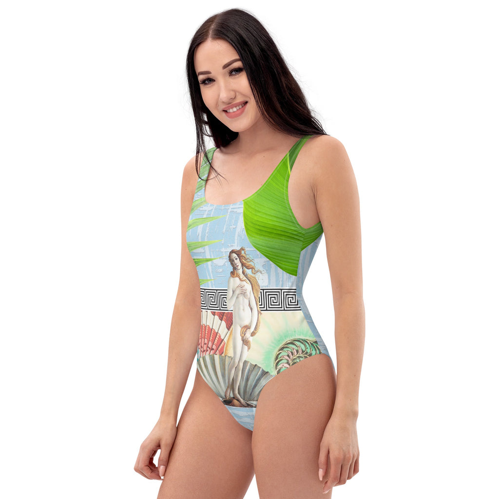 Botticelli's Venus Collage Print One - Piece Swimsuit - Artwork by Lili