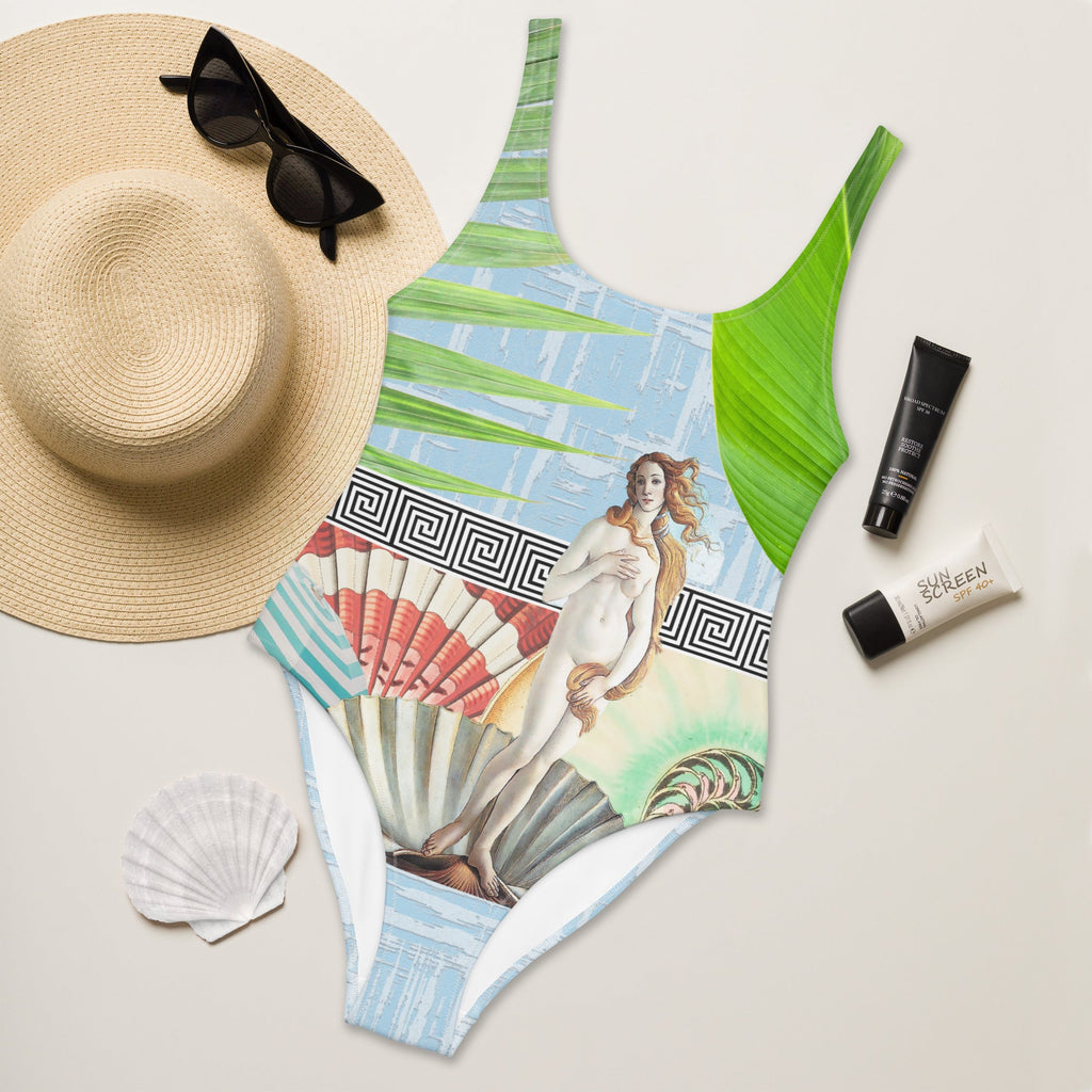 Botticelli's Venus Collage Print One - Piece Swimsuit - Artwork by Lili