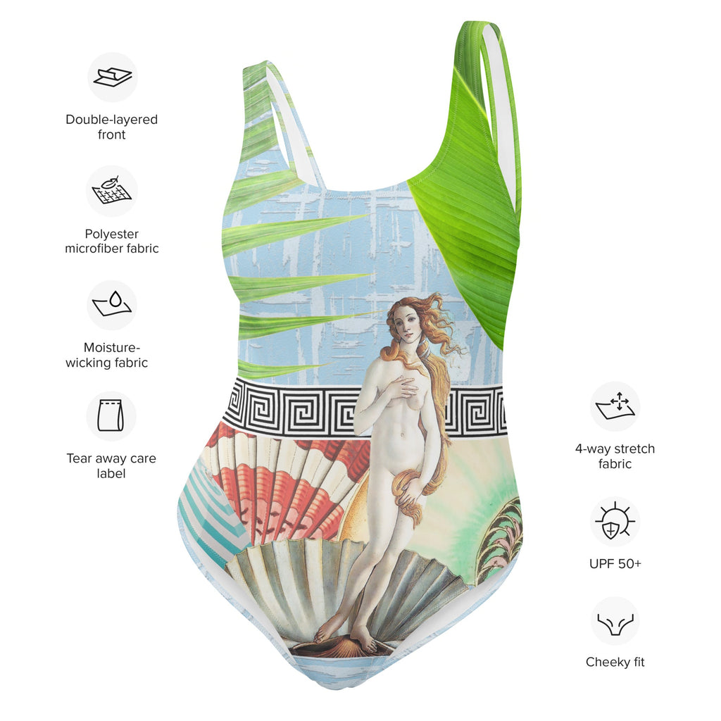Botticelli's Venus Collage Print One - Piece Swimsuit - Artwork by Lili