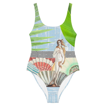 Botticelli's Venus Collage Print One - Piece Swimsuit - Artwork by Lili