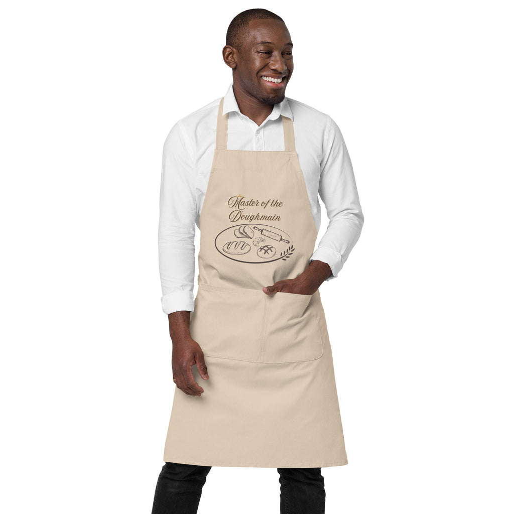 Breadmaking Theme "Master of the Doughmain" Organic Cotton Apron - Artwork by Lili