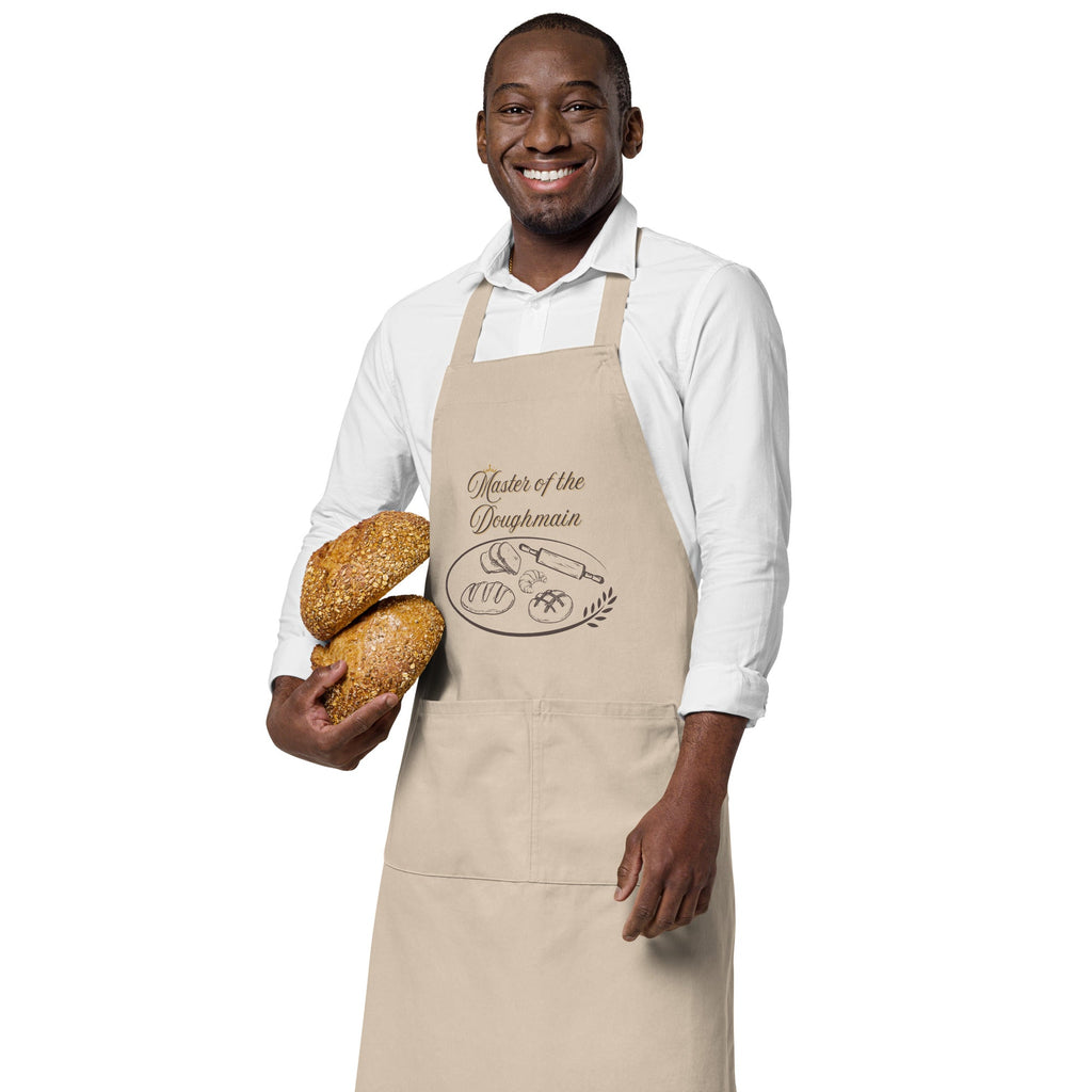 Breadmaking Theme "Master of the Doughmain" Organic Cotton Apron - Artwork by Lili