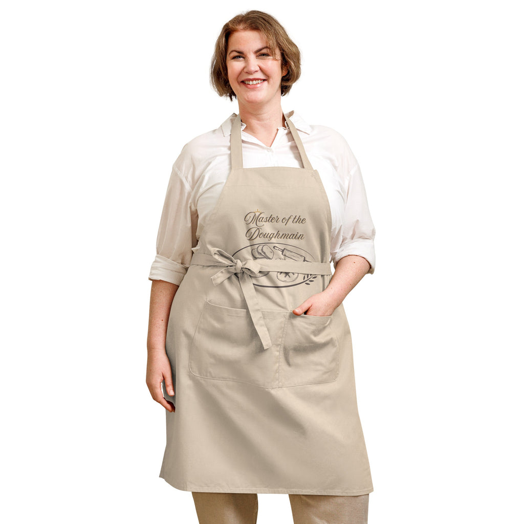 Breadmaking Theme "Master of the Doughmain" Organic Cotton Apron - Artwork by Lili