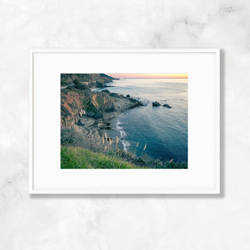 California Coastal Highway 1 Travel Photography, Rocky Cliffs Ocean Sunset Landscape Nature Print, Home & Office Decor - Artwork by Lili