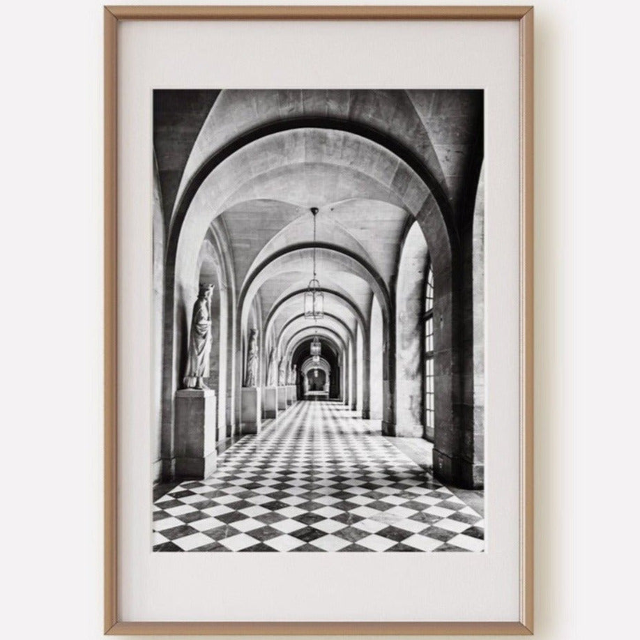 Château de Versailles B&W Prints, France Architecture and Travel Photography, Black and White Home & Office Wall Art Prints - Artwork by Lili