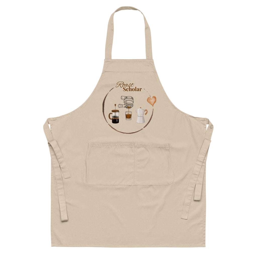 Coffee Theme "Roast Scholar" Organic Cotton Apron - Artwork by Lili