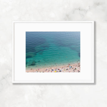 Côte d'Azur Aerial Beach View Print, Mediterranean Sea, France Travel Photography - Artwork by Lili