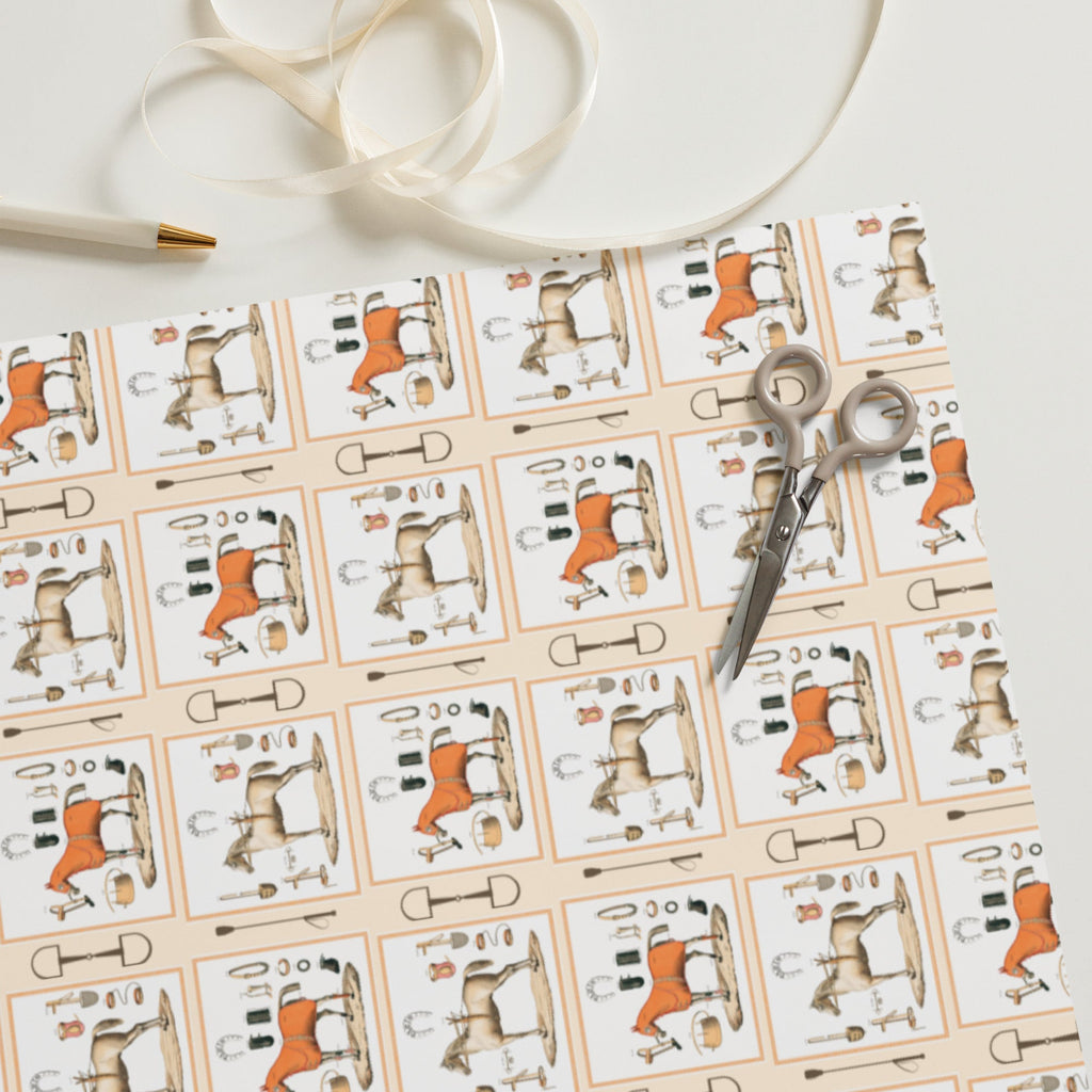 Equestrian Themed Wrapping Paper (3 sheets) - Artwork by Lili