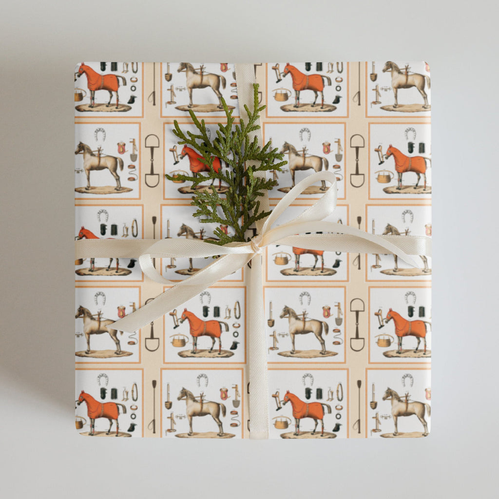 Equestrian Themed Wrapping Paper (3 sheets) - Artwork by Lili