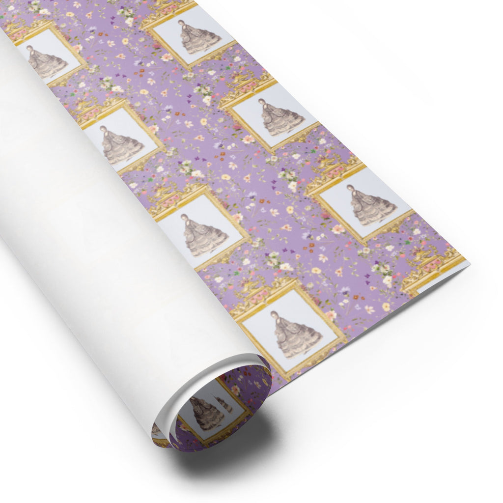 French Queen and Florals Wrapping Paper (3 sheets) - Artwork by Lili