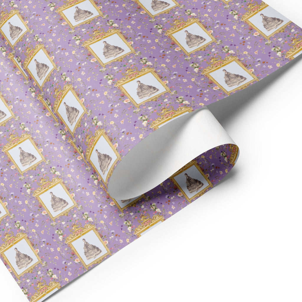 French Queen and Florals Wrapping Paper (3 sheets) - Artwork by Lili