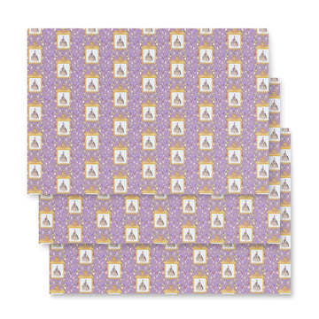 French Queen and Florals Wrapping Paper (3 sheets) - Artwork by Lili