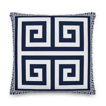 Greek Key Design 22x22 Premium Pillow - Artwork by Lili