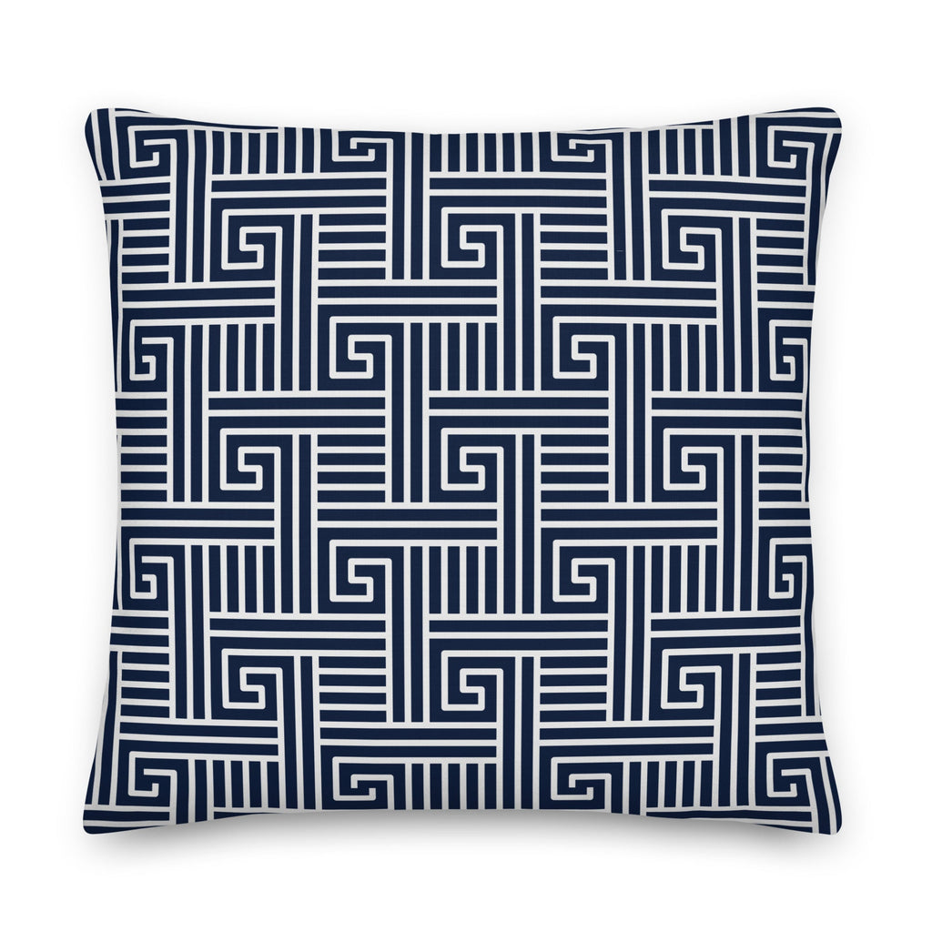 Greek Key Design 22x22 Premium Pillow - Artwork by Lili