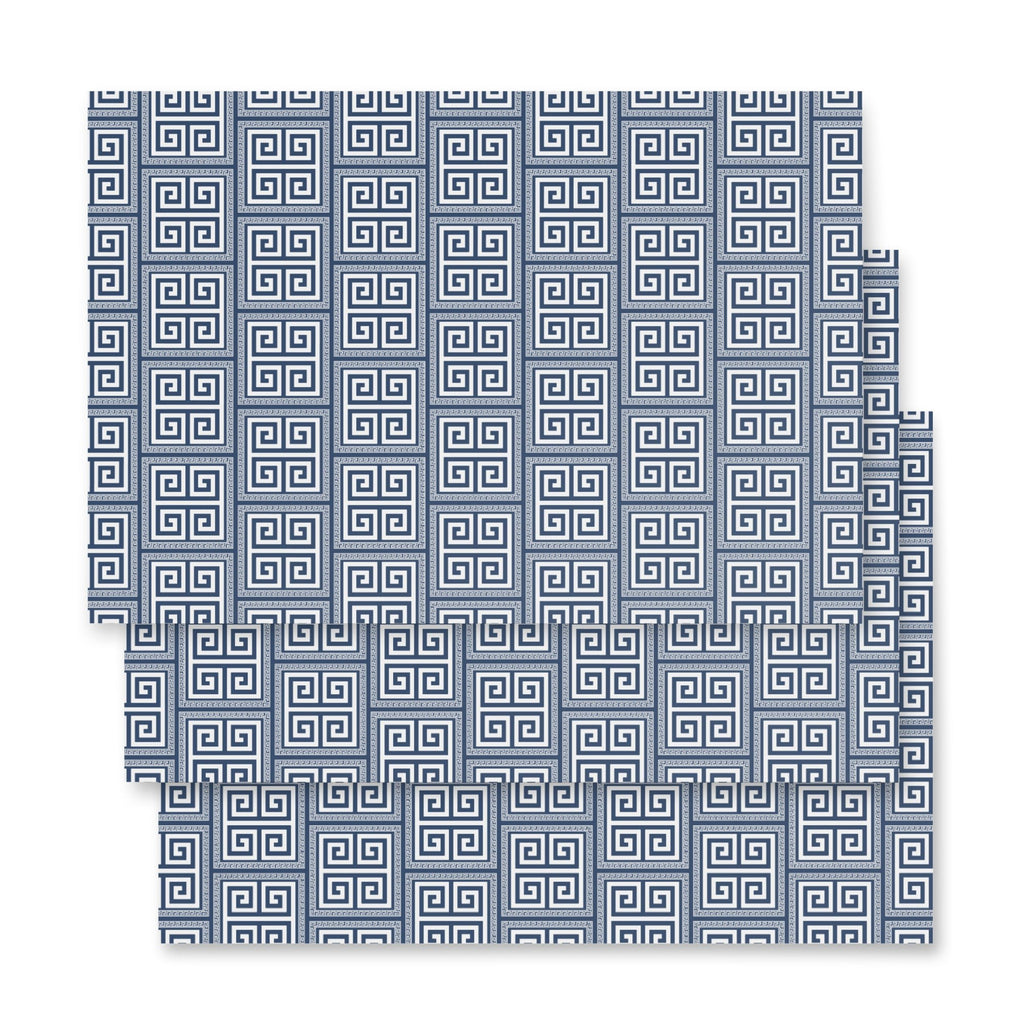 Greek Key Pattern Wrapping Paper (3 sheets) - Artwork by Lili