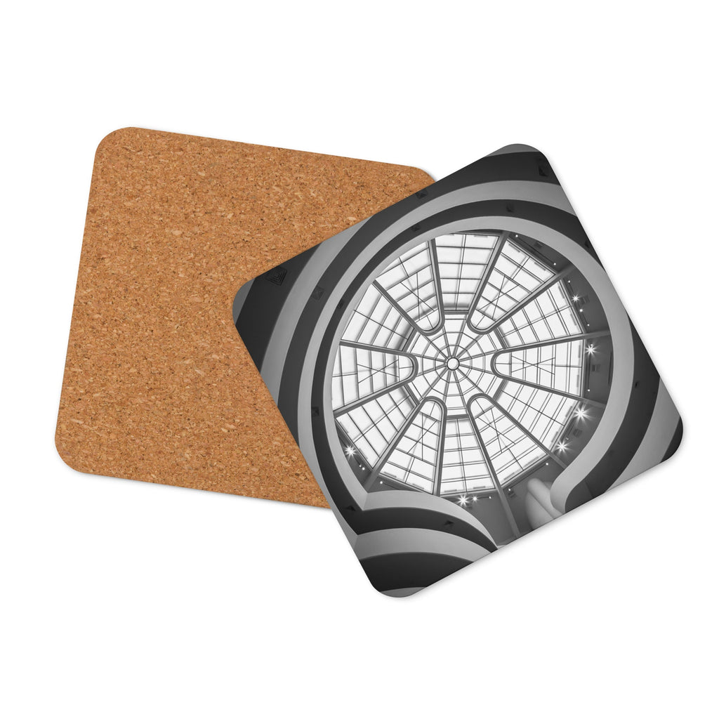 Guggenheim Museum Set of Square Coasters (Cork - back) - Artwork by Lili