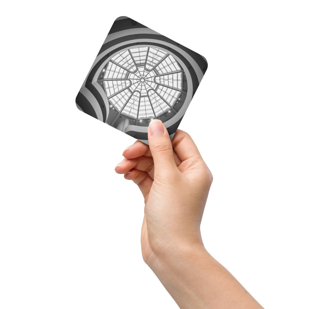 Guggenheim Museum Set of Square Coasters (Cork - back) - Artwork by Lili