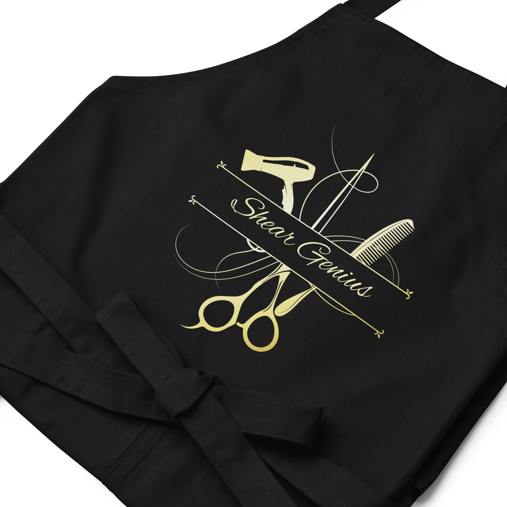 Hairstylist "Shear Genius" Organic Cotton Apron - Artwork by Lili