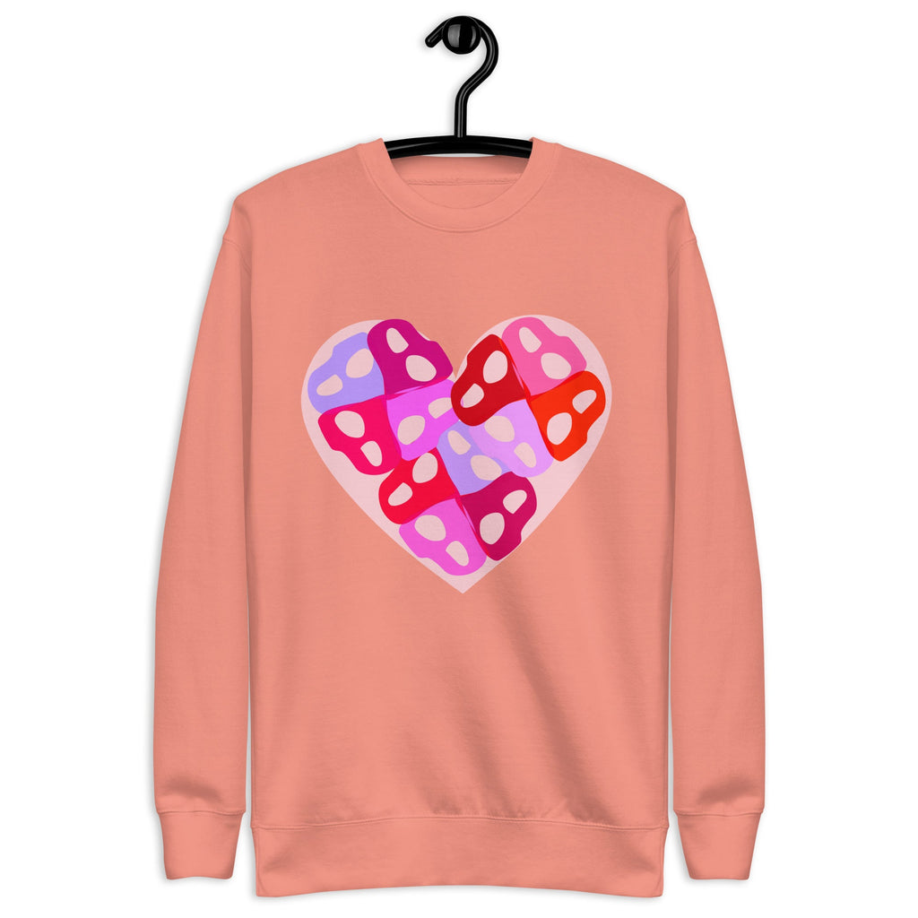 Intertwined Persian "H" Typography Heart Design Premium Sweatshirt - Artwork by Lili