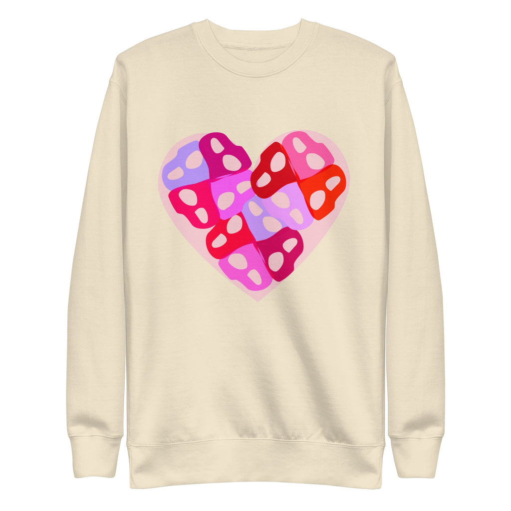 Intertwined Persian "H" Typography Heart Design Premium Sweatshirt - Artwork by Lili