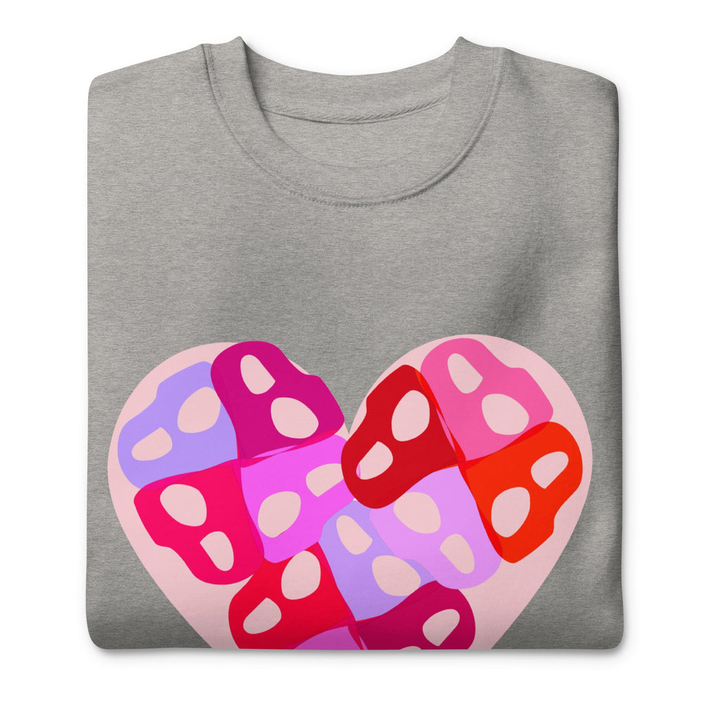 Intertwined Persian "H" Typography Heart Design Premium Sweatshirt - Artwork by Lili