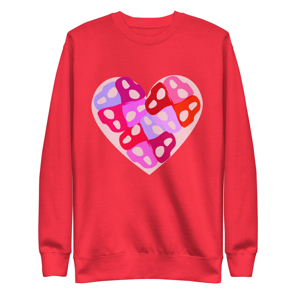 Intertwined Persian "H" Typography Heart Design Premium Sweatshirt - Artwork by Lili