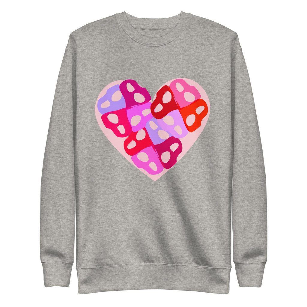 Intertwined Persian "H" Typography Heart Design Premium Sweatshirt - Artwork by Lili