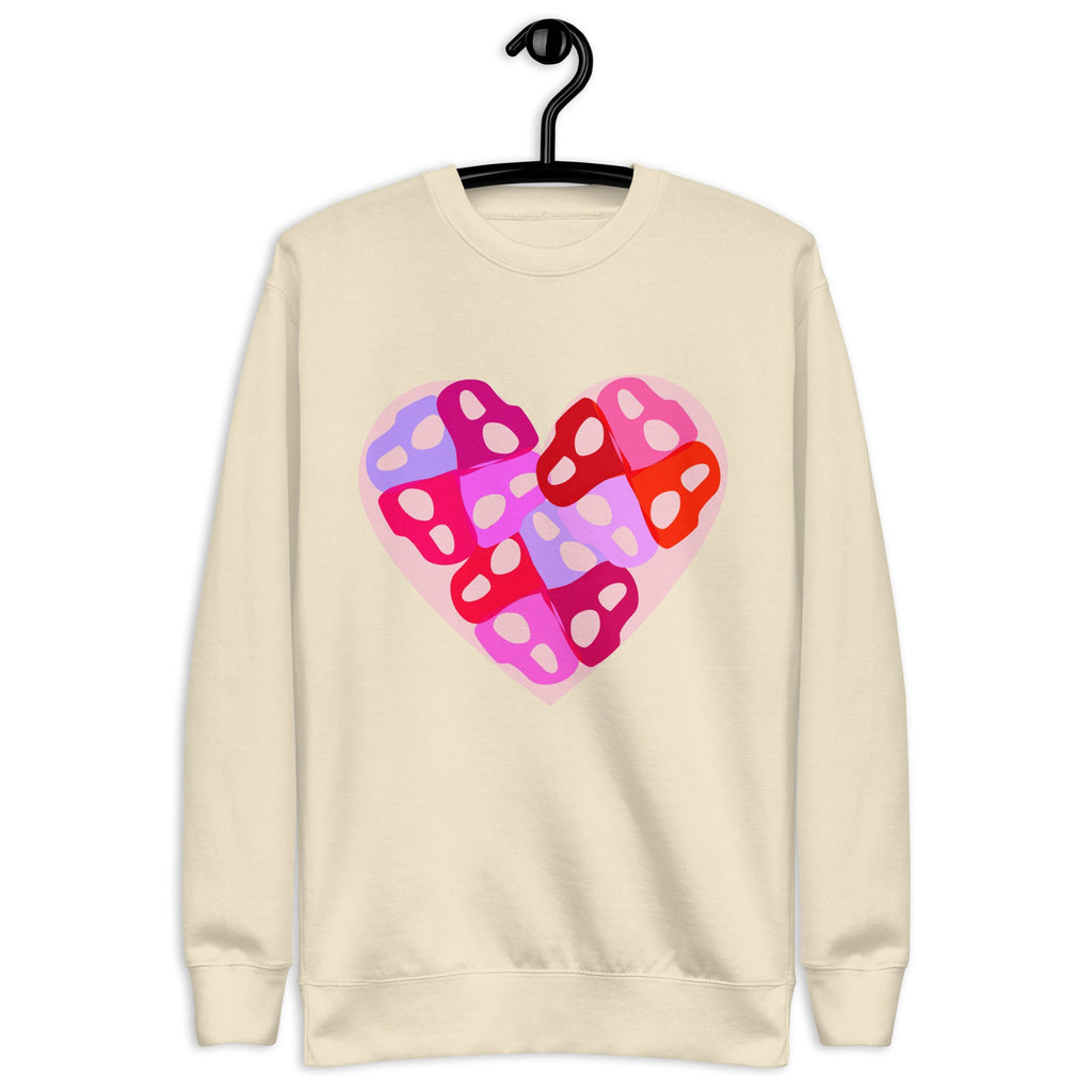 Intertwined Persian "H" Typography Heart Design Premium Sweatshirt - Artwork by Lili