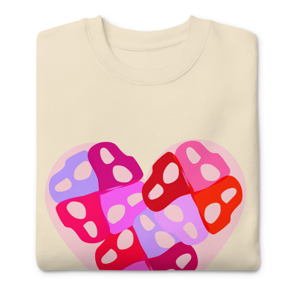 Intertwined Persian "H" Typography Heart Design Premium Sweatshirt - Artwork by Lili
