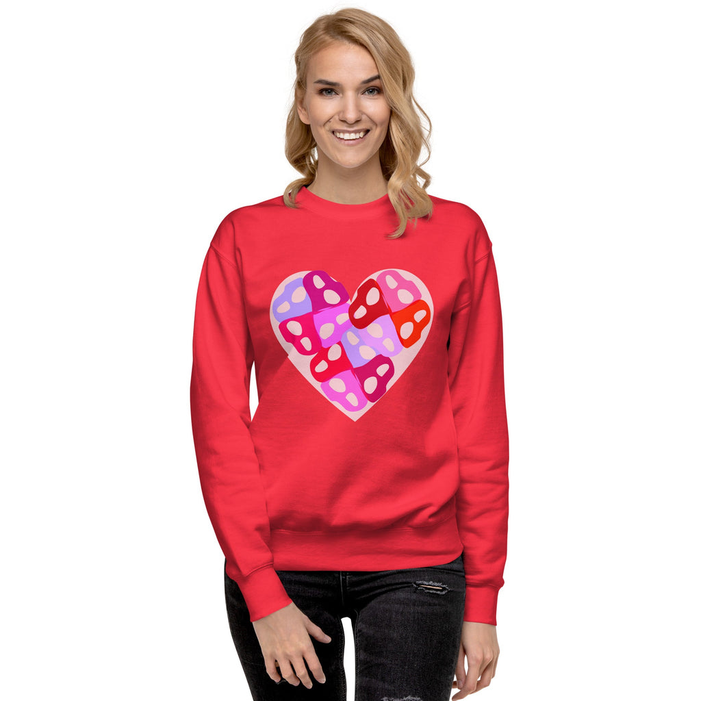 Intertwined Persian "H" Typography Heart Design Premium Sweatshirt - Artwork by Lili