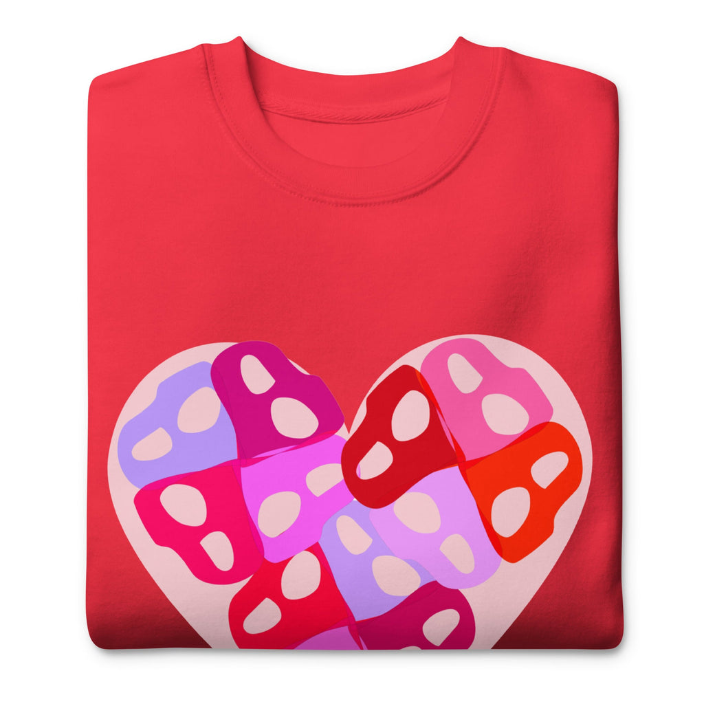 Intertwined Persian "H" Typography Heart Design Premium Sweatshirt - Artwork by Lili