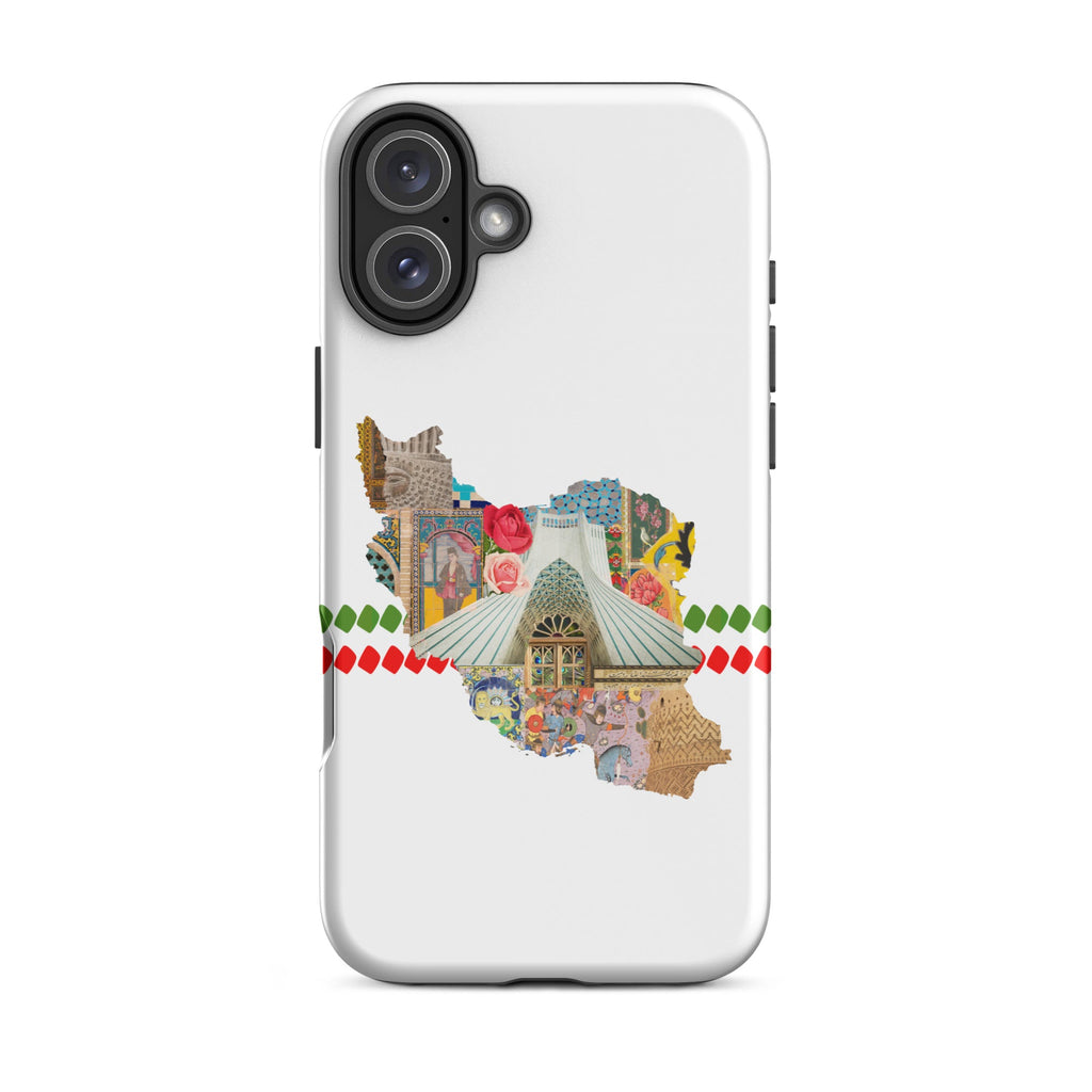Iran Map Art Tough Case for iPhone® - Artwork by Lili