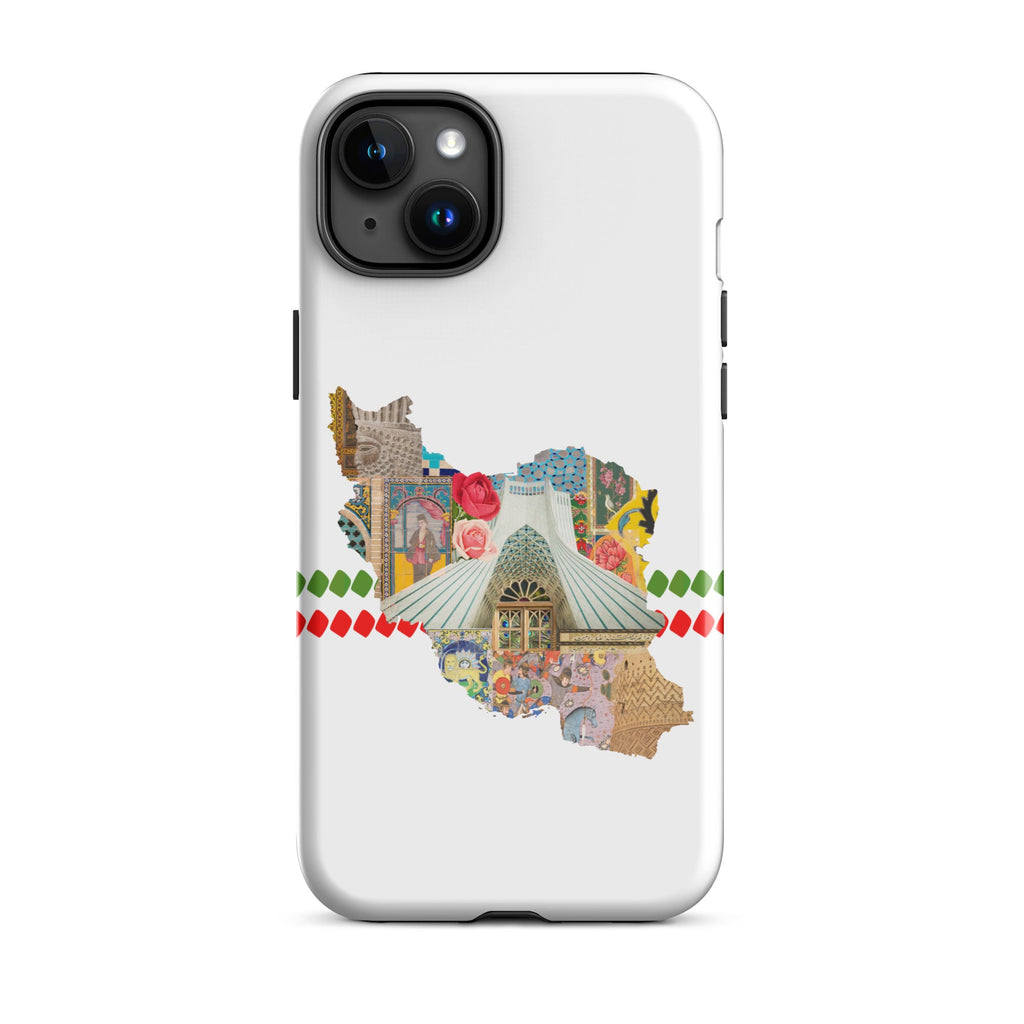 Iran Map Art Tough Case for iPhone® - Artwork by Lili