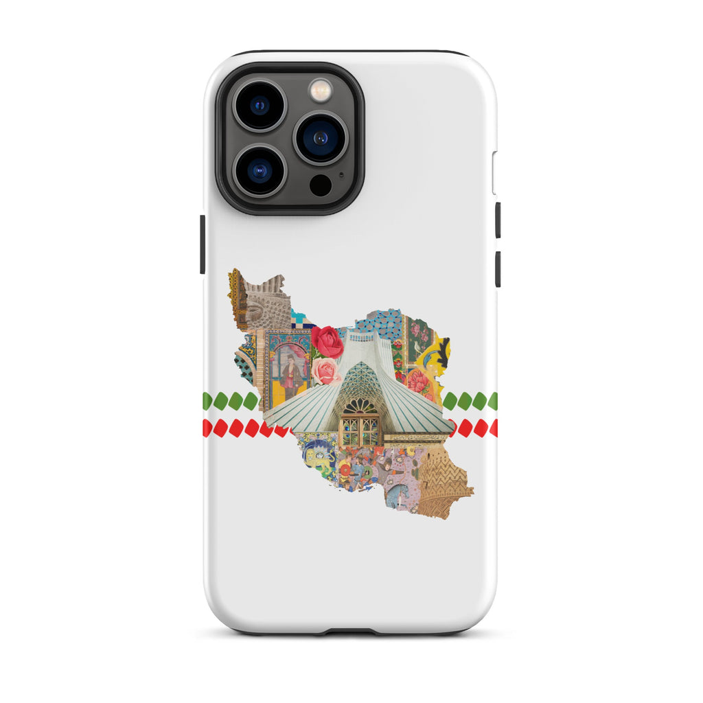 Iran Map Art Tough Case for iPhone® - Artwork by Lili