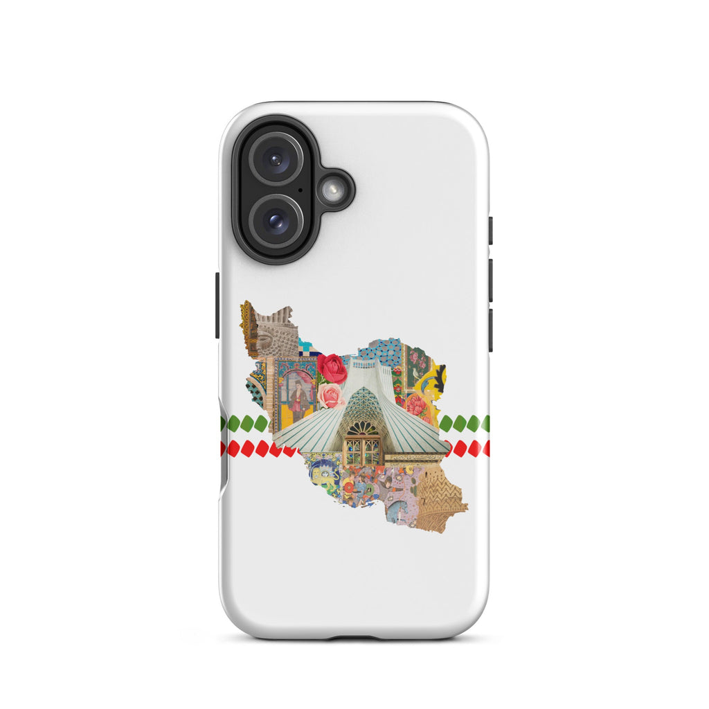 Iran Map Art Tough Case for iPhone® - Artwork by Lili