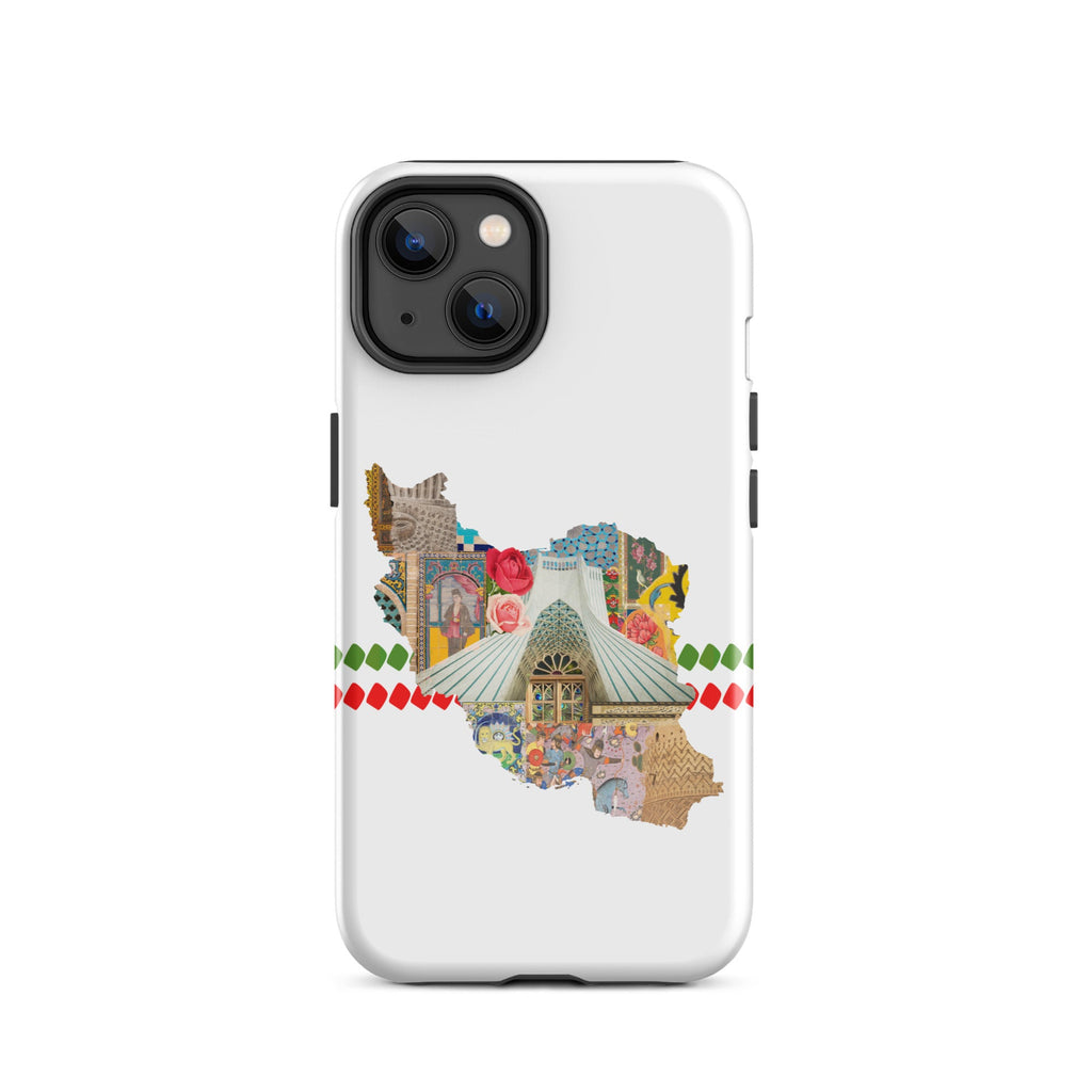 Iran Map Art Tough Case for iPhone® - Artwork by Lili