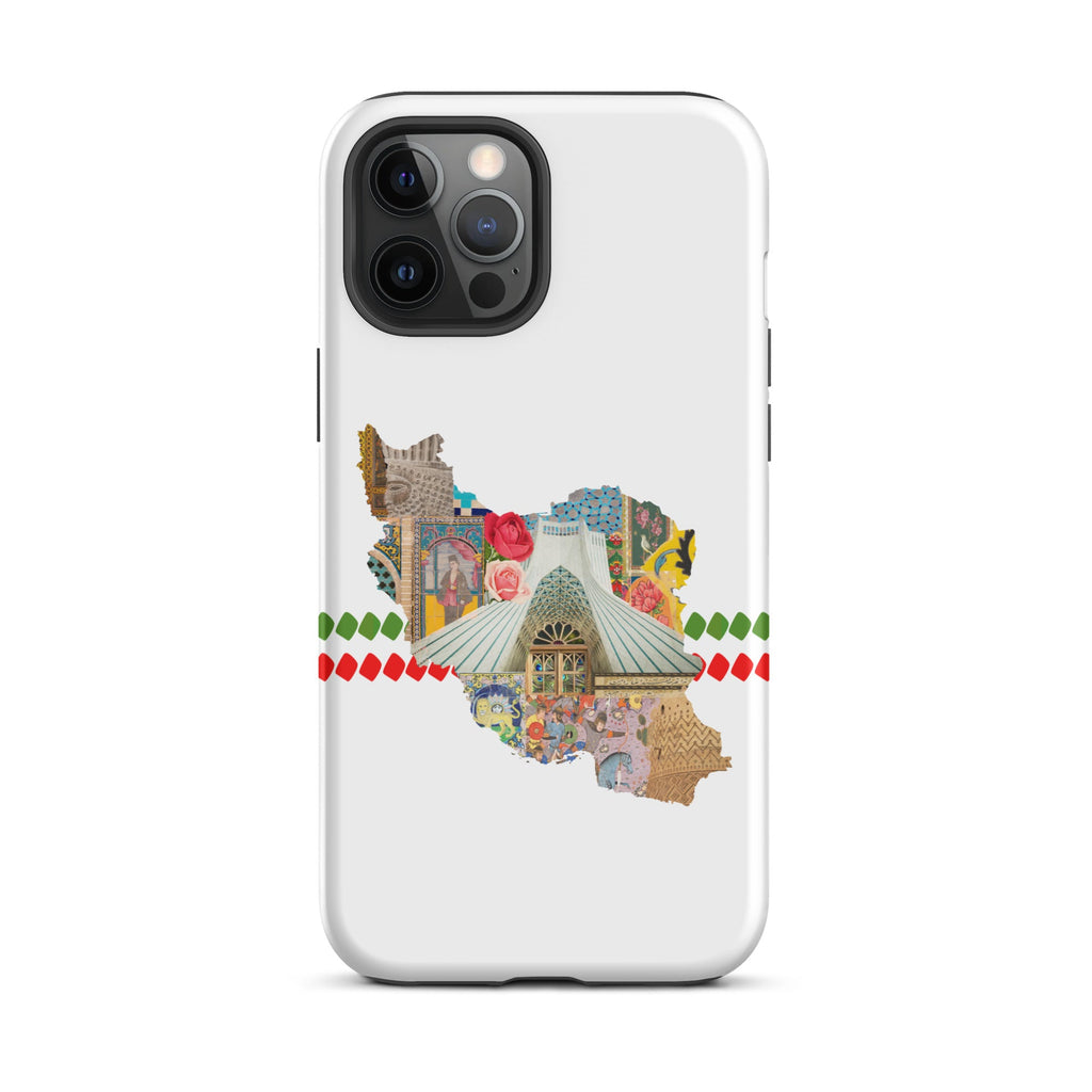 Iran Map Art Tough Case for iPhone® - Artwork by Lili