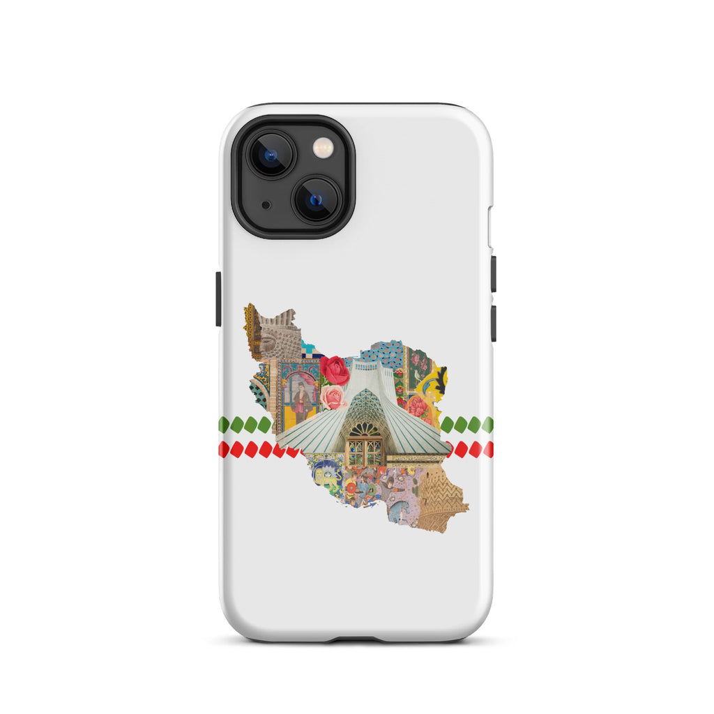 Iran Map Art Tough Case for iPhone® - Artwork by Lili